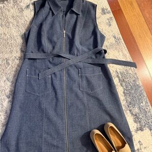 Elegant Blue Denim Maxi Dress